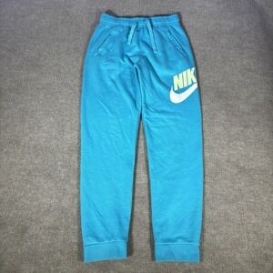 Nike Sportswear Club Fleece Sweatpants Youth Boys XL Aqua Blue Joggers Graphic